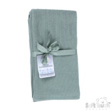 CBP60-SG: Sage Deluxe Personalisation Cellular Cotton Blanket
